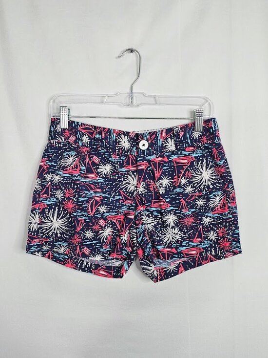 LILLY PULITZER The Callahan Shorts SPARKS FLY BLUE WHITE PINK size 00 Cotton - Picture 2 of 12